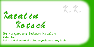 katalin kotsch business card